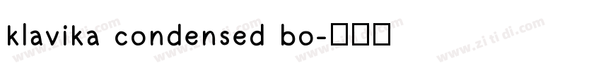 klavika condensed bo字体转换